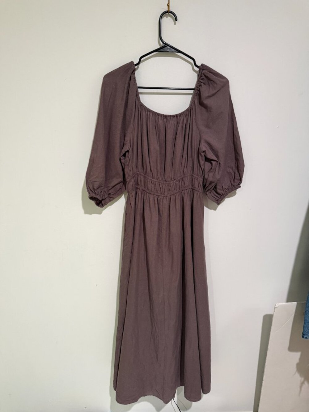 Neuflora Fulton Linen Dress Dusty Fig Sz M - Picture 5 of 7